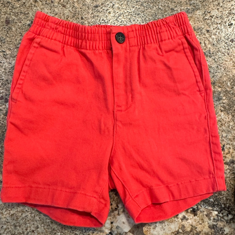 Janie and Jack Red Summer Shorts with Elastic Waistband